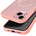 Pikkukuva 2 / 6: MagSafe-kuori iPhone 15 Matta Frosted Takapuoli Vaaleanpunainen Reuna Rosa