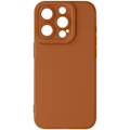 Pikkukuva 1 / 6: Suojakuori iPhone 15 Prolle - AVIZAR - Matta Silikoni - Ruskea - Kameran suojaus kastanj