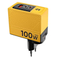 Miniatyrbild 1 av 6: Gul GaN väggladdare USB-C 100W + USB 60W Tactical Svart / Gul Gul