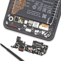 Pikkukuva 4 / 4: USB-C-latausliitin ja SIM-kortinlukija Xiaomi 14T:lle ja 14T Pro:lle Musta Svart