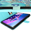 Miniatyrbillede 3 af 5: Etui til Lenovo Tab M10 Gen 3 - AVIZAR - Eiffeltårnet - Hvid - Kortholder og magnetisk lukning Eiffeltornet