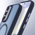 Pikkukuva 4 / 6: MagSafe-kuori Samsung Galaxy S24 ja S25 - Matta jäätyneenä sininen reunus Blå