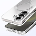 Miniatyrbild 2 av 6: Coque MagSafe för Samsung S24 Plus och S25 Plus Bakre Kristall Färg Silver Grå