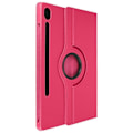 Pikkukuva 1 / 6: Foliokotelo Samsung Tab S9 FE:lle Pyörivä jalusta Vaaka Pysty Fuksia Rosa