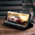 Miniatyrbild 4 av 4: iPhone XR Skal - MÄRKE - Dubbelt fönsterfodral - Ekologiskt läder - Svart - Mjuk svart