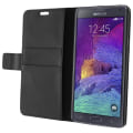 Miniatyrbillede 3 af 4: Cover Etui Folio Pung - Avizar - Galaxy Note 4 - Eco-læder - Sort - Støttefunktion Svart