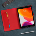 Pikkukuva 4 / 4: iPad 2019 kansi - AVIZAR - Punainen - Ekonahka - Integroitu tuki - Kortin säilytys Röd