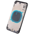 Miniatyrbillede 3 af 4: iPhone XS chassis med erstatningsglas bagpå Sort
