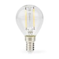 Miniatyrbild 1 av 3: Ampull LED E14 Retro Stil Filament G45 Energibesparande 2W Nedis Transparent Vit