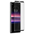 Miniatyrbillede 2 af 4: Beskyttelsesfilm - MUVIT - Xperia 5 - Buet hærdet glas - Applikator inkluderet - Sort Transparent, svart