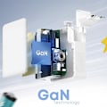 Miniatyrbillede 3 af 6: Belkin Hvid 140W GaN Ultra Hurtig 3x USB C og USB Strømforsyning Kompakt Format Vit