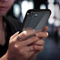Miniatyrbild 4 av 4: Skyddsfodral - Akashi - iPhone SE 2020/8/7 - Flexibelt - Transparent baksida - Kromad yta Svart