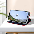 Miniatyrbillede 4 af 5: AVIZAR iPhone 14 etui - Kortholder pung - Rød og blå - Vandret stativ funktion röd och blå
