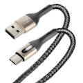 Miniatyrbillede 2 af 6: USB-kabel til USB-C - LinQ - 1,2m - 3A - Hurtigopladning - Datasynkronisering Svart