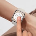 Miniatyrbillede 4 af 4: Organisk glas - IMAK - Apple Watch Series 8 45mm - Skærmbeskyttelse - Sort kontur