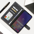 Miniatyrbild 3 av 5: Fodral till Samsung Galaxy A05 Handledsrem med borstad effekt i konstläder Svart Svart