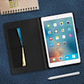 Miniatyrbild 4 av 4: Kortfodral - AVIZAR - iPad Air / iPad 9.7 - Ekologisk läder - Tyg - Kompatibel 9,7 tum Svart