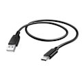 Miniatyrbillede 1 af 6: USB-kabel til USB-C 2A Kompatibel med Android Auto og Apple Carplay 0.5m Sort Svart