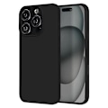 Pikkukuva 1 / 5: Kotelo iPhone 16 Prolle Silicone Matt Finish Soft Touch Black Svart