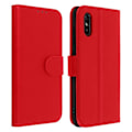 Pikkukuva 1 / 4: Suojakuori - AVIZAR - Xiaomi Redmi 9A - Punainen - Korttipidike - Video- tukipotku Röd