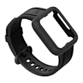 Miniatyrbillede 2 af 5: AVIZAR armbånd til Xiaomi Redmi Watch 2 Lite i sort silikone med hævede kanter og justerbar rem Svart