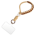 Miniatyrbillede 1 af 6: Smartphonestrop - AVIZAR - Brunt flettet design - Syntetisk - Smartphonestrop Brun