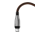 Pikkukuva 4 / 5: Câble Armuré Pro 240W USB-C vers USB-C Kevlar 1m CYGNETT Noir Orange