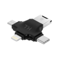 Pikkukuva 1 / 4: 4-in-1 micro-SD kortinlukija - Kompakti - Musta - USB-C - Lightning - Micro-USB