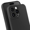 Miniatyrbillede 3 af 5: Silikone Cover til iPhone 16 Pro Max Glat Kamera Blok Beskyttet Sort Svart