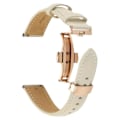 Miniatyrbillede 2 af 5: Rem - AVIZAR - Galaxy Watch 5/5 Pro/4 - Ægte læder - Beige sommerfuglespænde beige