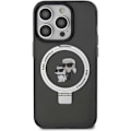 Miniatyrbillede 2 af 4: Karl Lagerfeld Karl & Choupette med MagSafe & Ring Stand til iphone 15 Pro 6.1" Sort - KLHMP15LHMRSKCK Svart