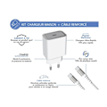 Miniatyrbild 1 av 3: Laddare hemma - Force Power Lite - 25W - USB C - 100% Återvunnet plast - Livstidsgaranti Vit