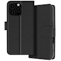 Miniatyrbillede 2 af 5: iPhone 16 Pro Max Etui - AVIZAR - Portefølje med Klap - Video Støtte - Sort Vegansk Læder - Semi-stift Svart