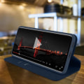 Miniatyrbild 4 av 4: Fodral för Samsung Galaxy S20 Plus - AVIZAR - Foliokräpp - Ekologisk läder - Stöd funktion - Blå Blå