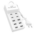 Miniatyrbillede 1 af 5: Multiport Oplader Station 4 USB-C + 6 USB 50W Kabel 1m Kompakt LinQ Hvid Vit