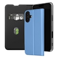 Miniatyrbillede 2 af 6: Etui til iPhone 16 - AVIZAR - Soft touch - Kortholder - Video support - Blå Blå