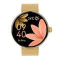 Miniatyrbillede 2 af 6: Elegant Women's Connected Watch Health Tracking Bluetooth Call Forever Gold Gul