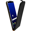 Miniatyrbillede 1 af 4: Housse Clapet Vertical Læder - AVIZAR - Samsung Galaxy S8 Plus - Fuld beskyttelse - Sort - Klap Svart