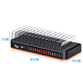 Pikkukuva 4 / 6: 100W Latausasema 15 USB-porttia 3.5A Tuki ja Tuuletin Musta