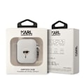 Miniatyrbillede 3 af 3: Coque silicone til AirPods 1/2 Karl Head 3D Luxe antichoc Karl Lagerfeld sort Svart