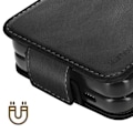 Pikkukuva 4 / 5: Suojakuori Samsung Galaxy Z Flip 5 -puhelimelle - AVIZAR - Pystysuora läppä - Anti-RFID-korttikotelo, musta Svart