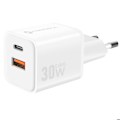 Miniatyrbild 1 av 6: Laddare Sektor GaN III 30W med USB-C + USB Mini Format Forcell Vit Vit