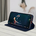 Miniatyrbillede 4 af 4: Hoes - Xiaomi - Redmi 9T - Folio Wallet Cover - Mørkeblå - Støttefunktion Midnattsblå