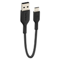 Miniatyrbild 2 av 5: USB till USB-C-kabel Ultrakompakt bärbar längd 15 cm Belkin Svart
