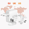 Pikkukuva 3 / 5: Matkachatka - Xtorm - GaN Ultra 67W - 2x USB C Power Delivery - 2m kaapeli - Valkoinen Vit