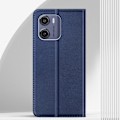 Miniatyrbillede 4 af 5: Etui til Motorola Moto E15 / G05 Klap Portefølje Magnetisk Stand Blå Nat Blå