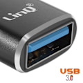 Miniatyrbillede 4 af 5: Adapter OTG USB og USB C til Apple Lightning LinQ Sort Svart