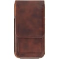 Miniatyrbild 1 av 4: Housse Etui Ceinture - Brun - Läder - Kompatibel med Smartphones Stl L - Rotationskläpp 360° kastanj