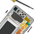 Miniatyrbillede 3 af 3: AVIZAR Strøm- og lydstyrkeknap til Samsung Galaxy S10 og S10 Plus Sort - Udskiftningsdel af høj kvalitet Svart