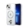 Pikkukuva 4 / 6: iPhone 15 Kuori Karl ja Choupette Printti MagSafe Yhteensopiva Karl Lagerfeld Läpinäkyvä Vit